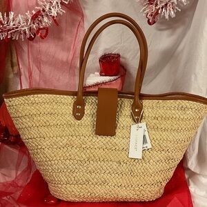 L*Space Brown and Tan Woven Tote